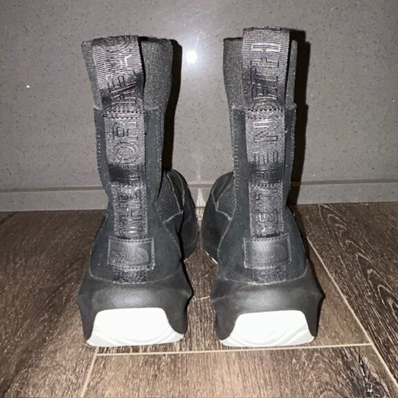 The North Face Halseigh Knit Winter Snow Boots Black White WNF0A817P Womens 10.5 - Picture 6 of 9